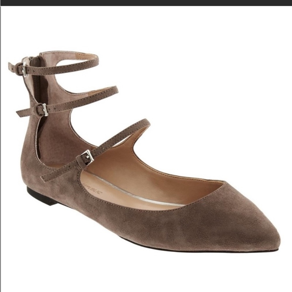 Banana Republic Abby suede pointed flats